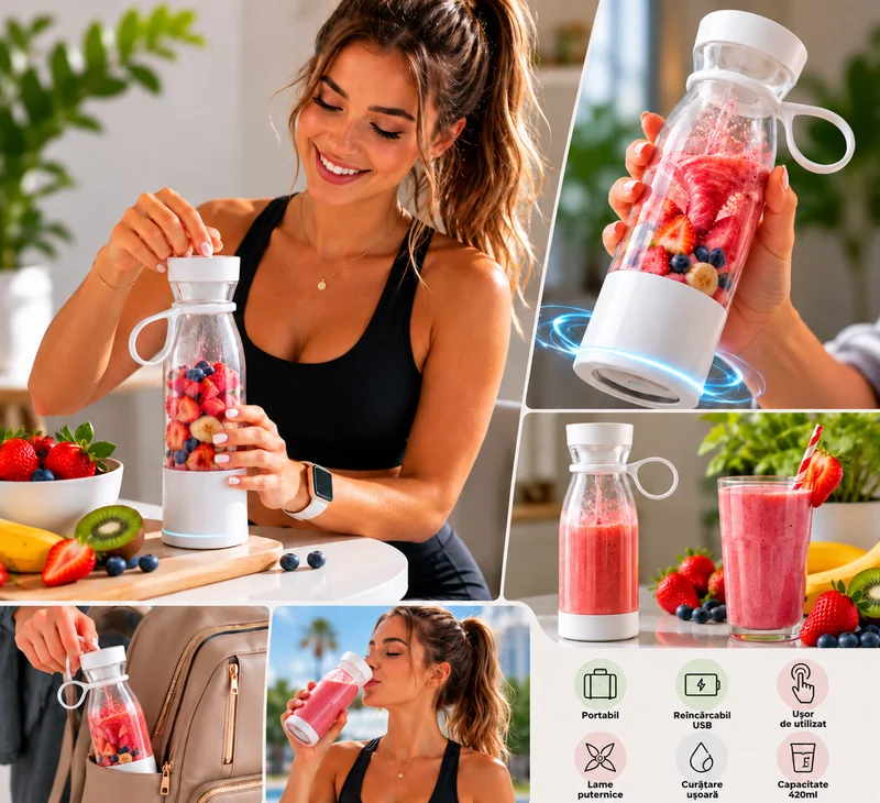 Blender Multifuncțional Fresh Juice 420ml — detaliu